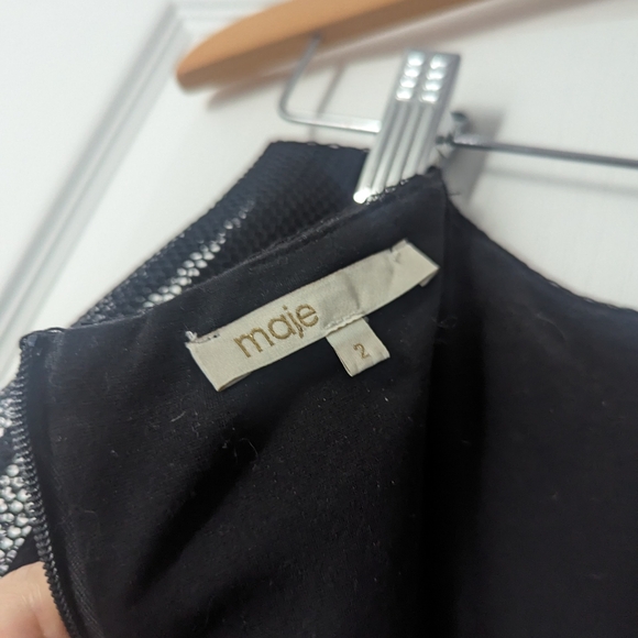 Maje black mesh skirt - Picture 3 of 3